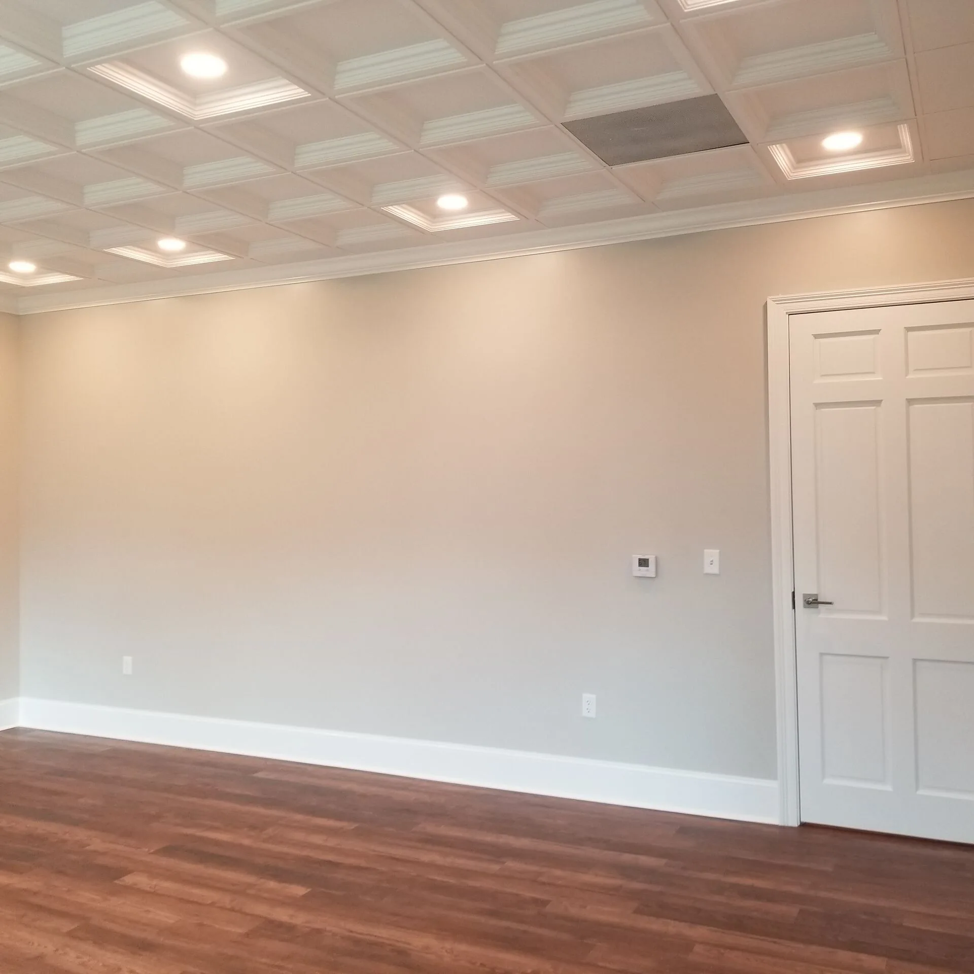 Office interior — custom cabinetry and finishes