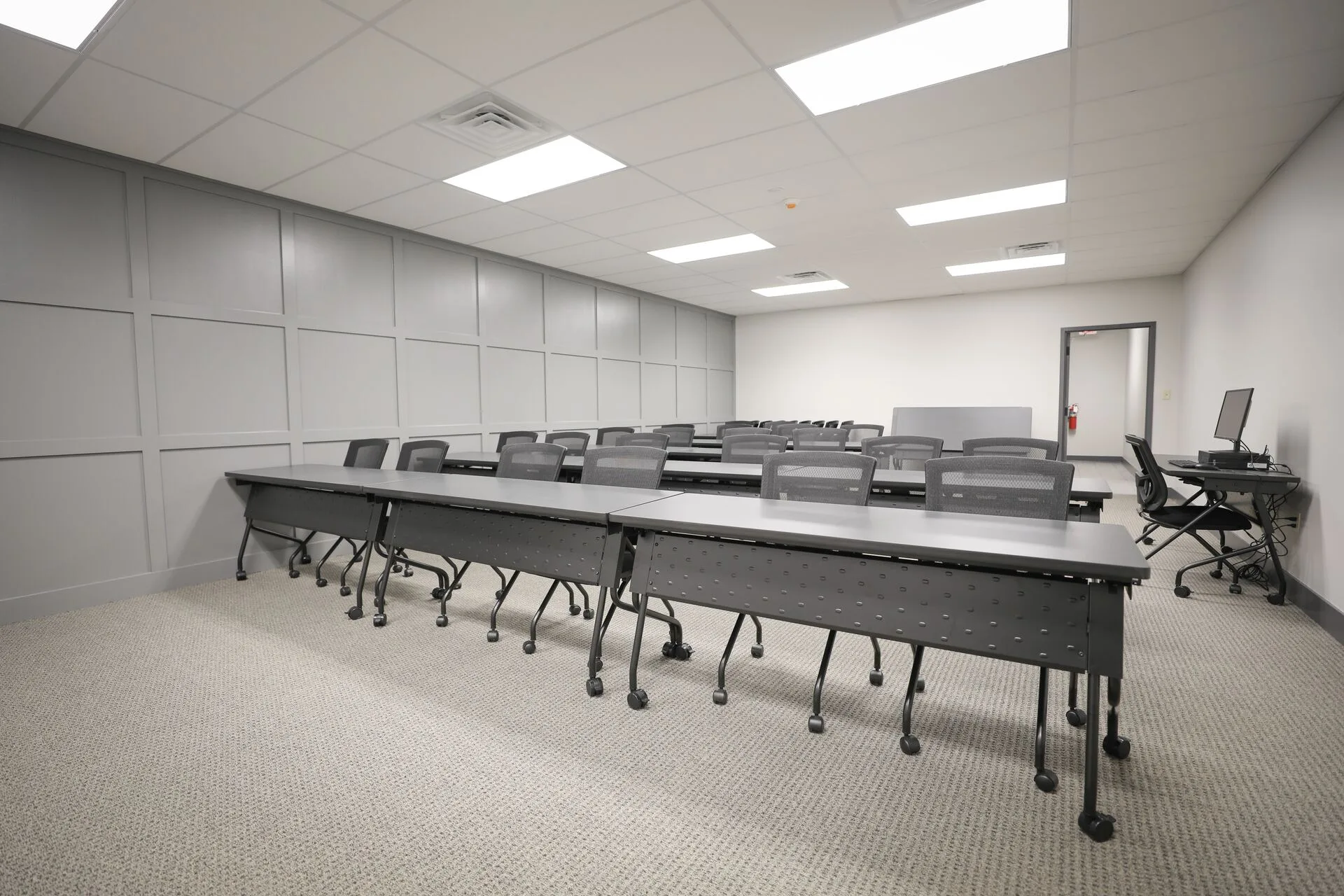 Conference and training room with paneled walls